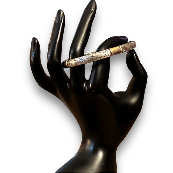 Brighton Venezia 2 tone etched bangle bracelet - Picture 6 of 8